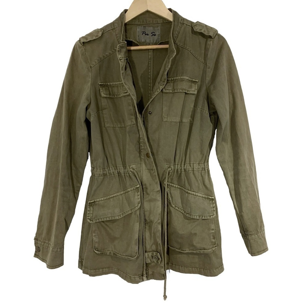 Per Se 100% Cotton Utility Jacket